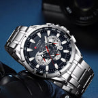 CURREN Chronograph Watch – Luxury Stainless Steel Men's Tachymeter Watch
